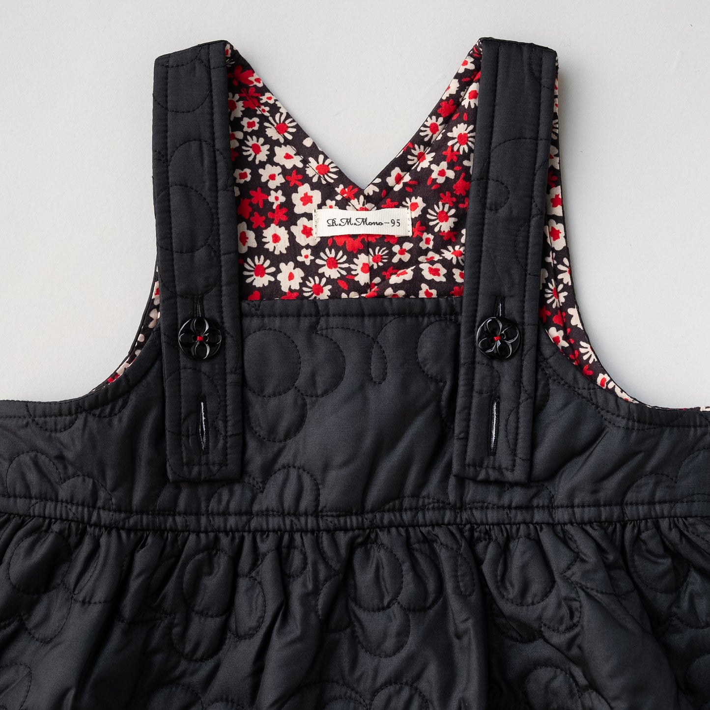 ナイロンキルトワンピース　BLACK