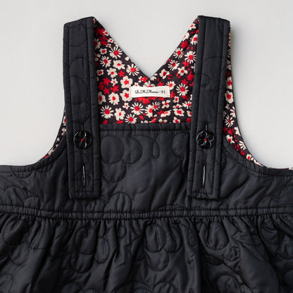 ナイロンキルトワンピース　BLACK