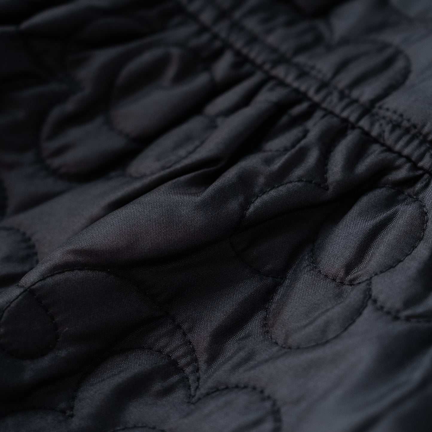 ナイロンキルトワンピース　BLACK