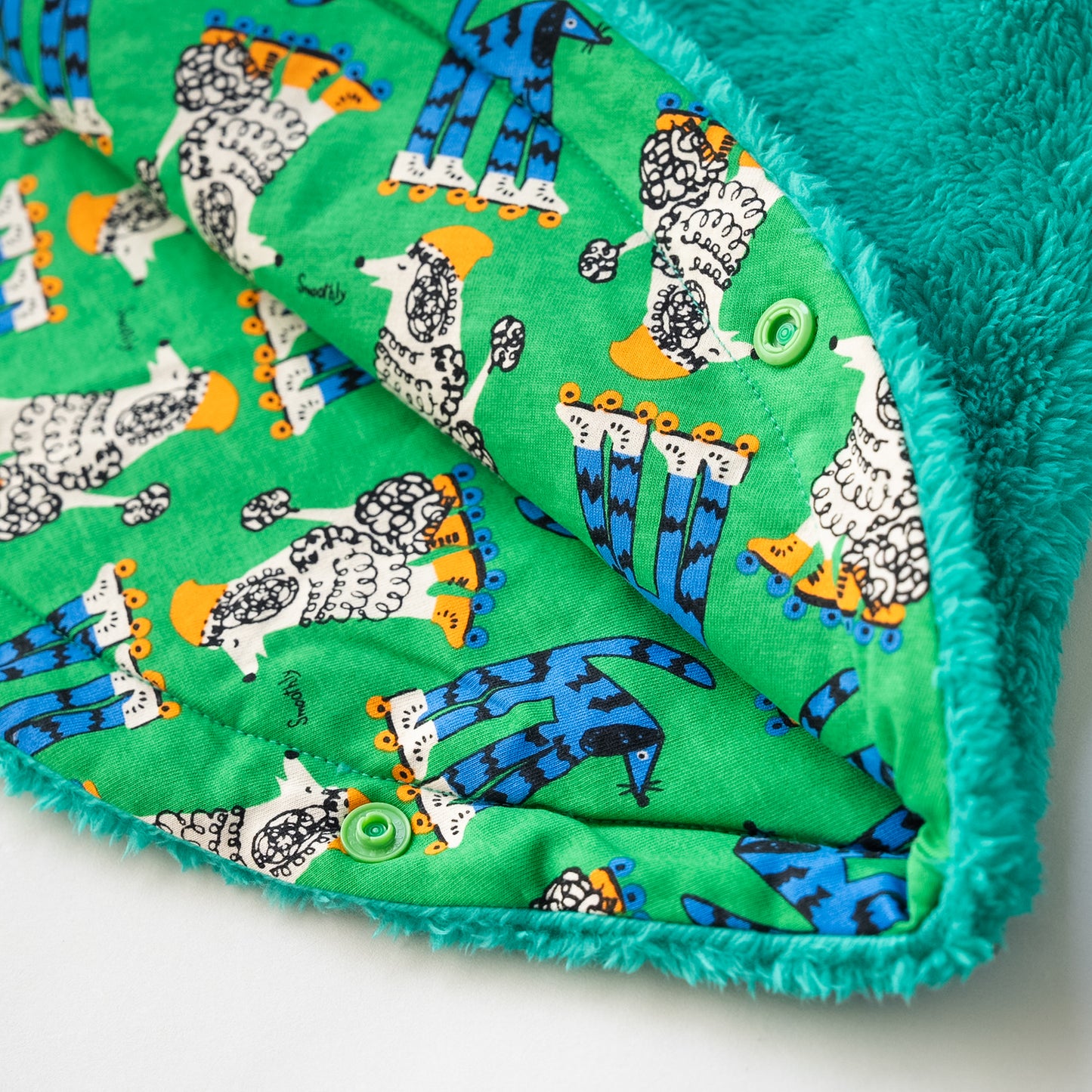 リバーシブルマント　【いぬ】　GREEN