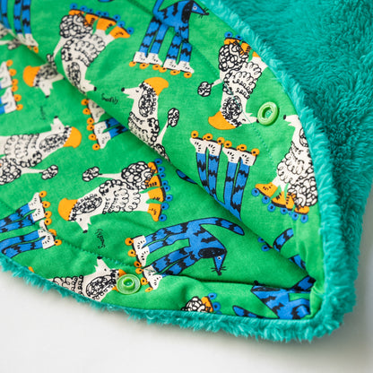 リバーシブルマント　【いぬ】　GREEN