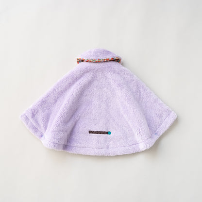 リバーシブルマント　【花柄】　PURPLE