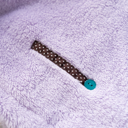 リバーシブルマント　【花柄】　PURPLE