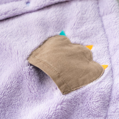 リバーシブルマント　【花柄】　PURPLE