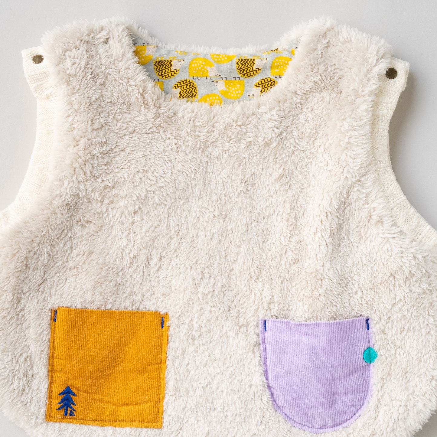 リバーシブルファーベルト　【はりねずみ】　BEIGE