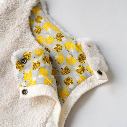 リバーシブルファーベルト　【はりねずみ】　BEIGE