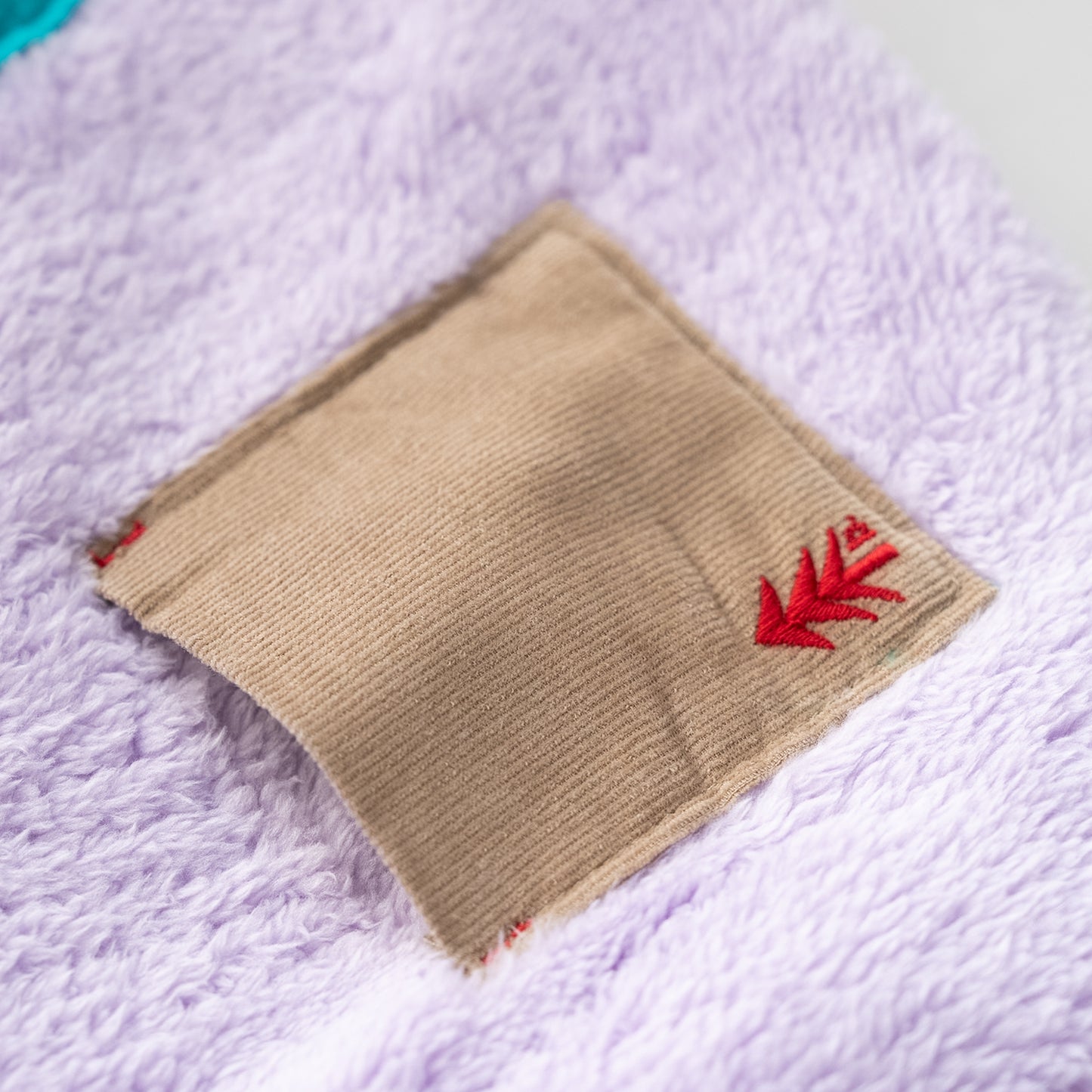 リバーシブルファーベルト　【花柄】　PURPLE