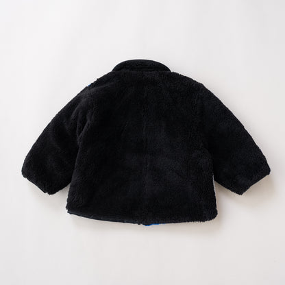 リバーシブルキルティングボアジャンパー　BLACK