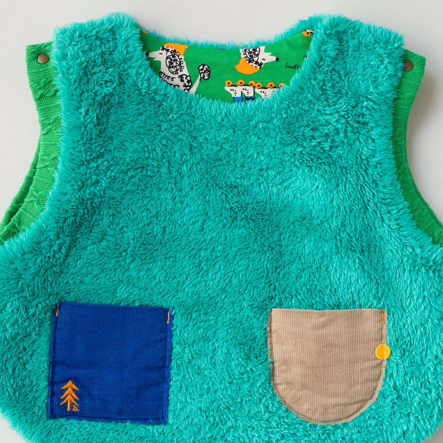 リバーシブルファーベルト　【いぬ】　GREEN