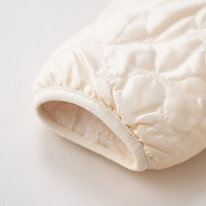 リバーシブルキルティングボアジャンパー　IVORY