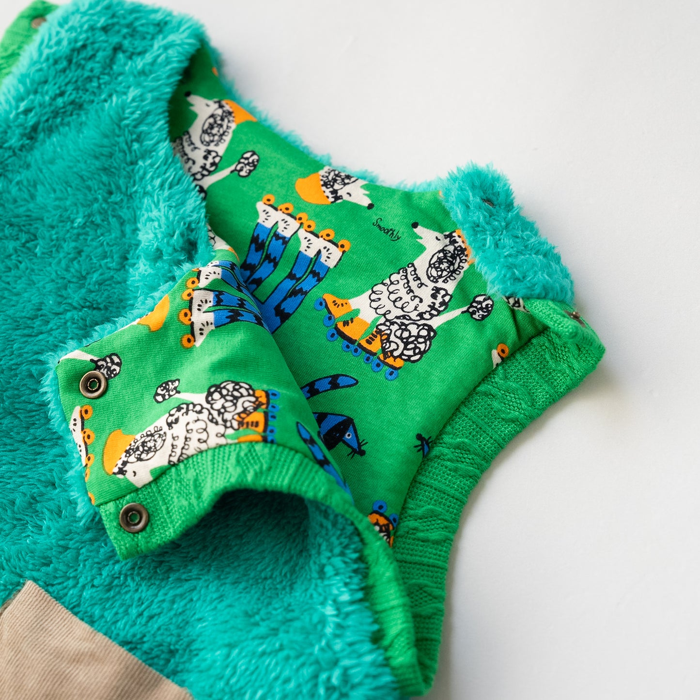 リバーシブルファーベルト　【いぬ】　GREEN