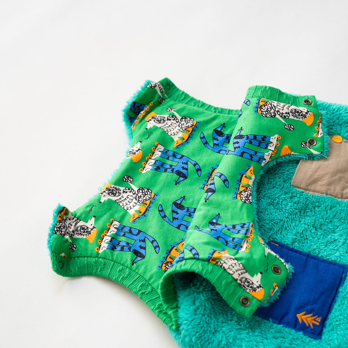 リバーシブルファーベルト　【いぬ】　GREEN