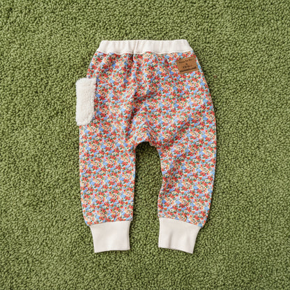 ベビーパンツ　【花柄】　RED