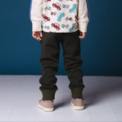 ジャガードニットリブパンツ　KHAKI