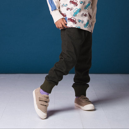 ジャガードニットリブパンツ　KHAKI