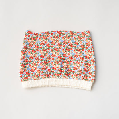 総柄カバーオール(帽子付)【花柄】　RED