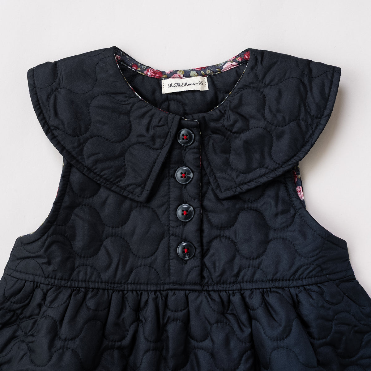 ナイロンキルトワンピース　BLACK