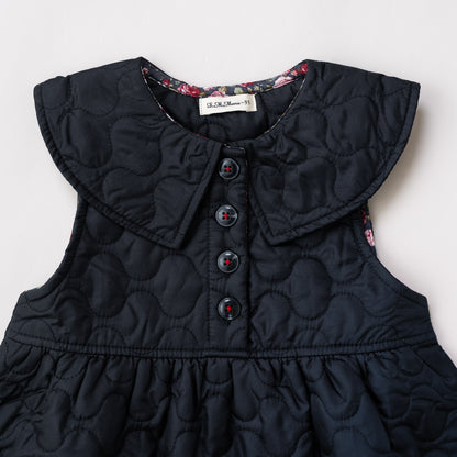 ナイロンキルトワンピース　BLACK