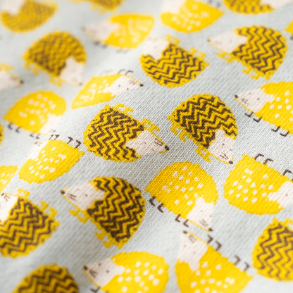 総柄カバーオール(帽子付)【はりねずみ】　YELLOW