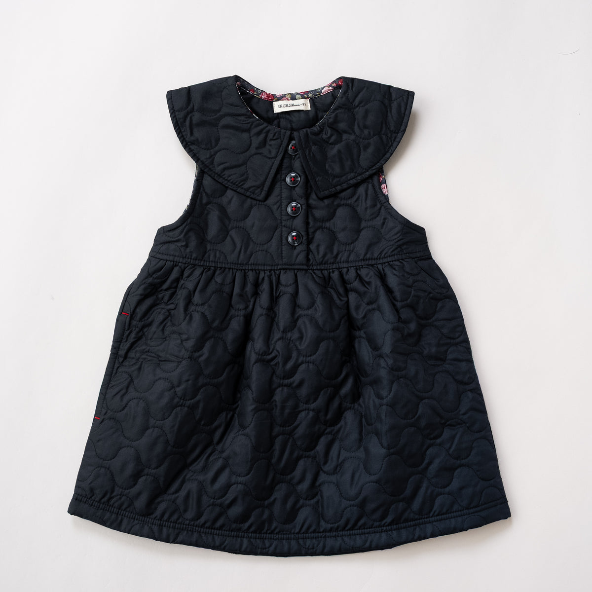 ナイロンキルトワンピース　BLACK
