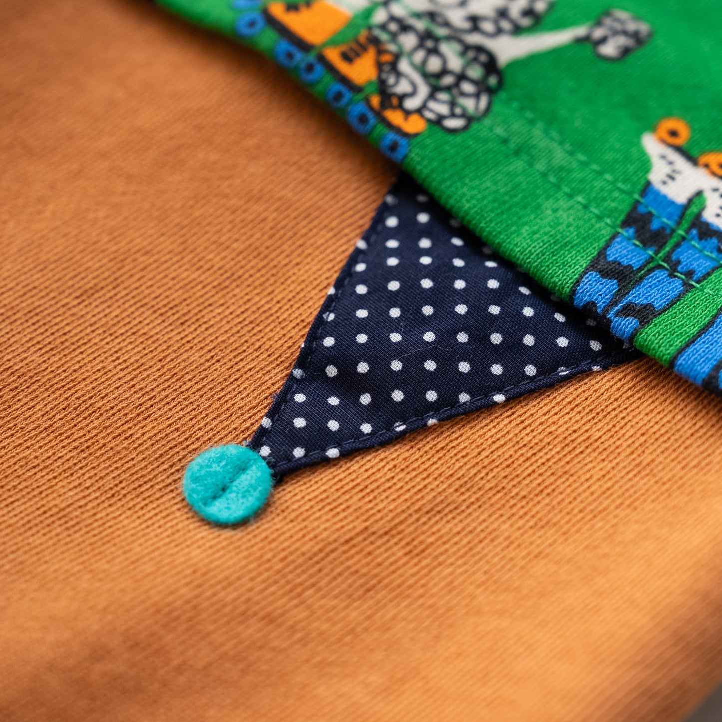 総柄カバーオール(帽子付)【いぬ】　GREEN