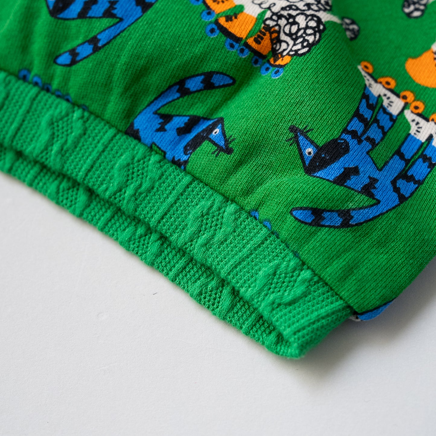 総柄カバーオール(帽子付)【いぬ】　GREEN