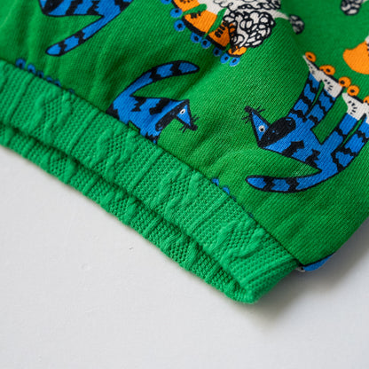 総柄カバーオール(帽子付)【いぬ】　GREEN