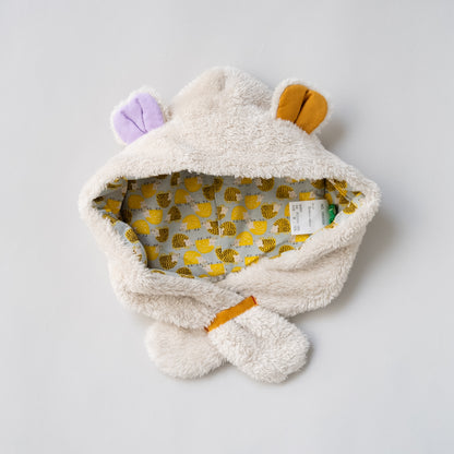 耳付きファー帽子　BEIGE