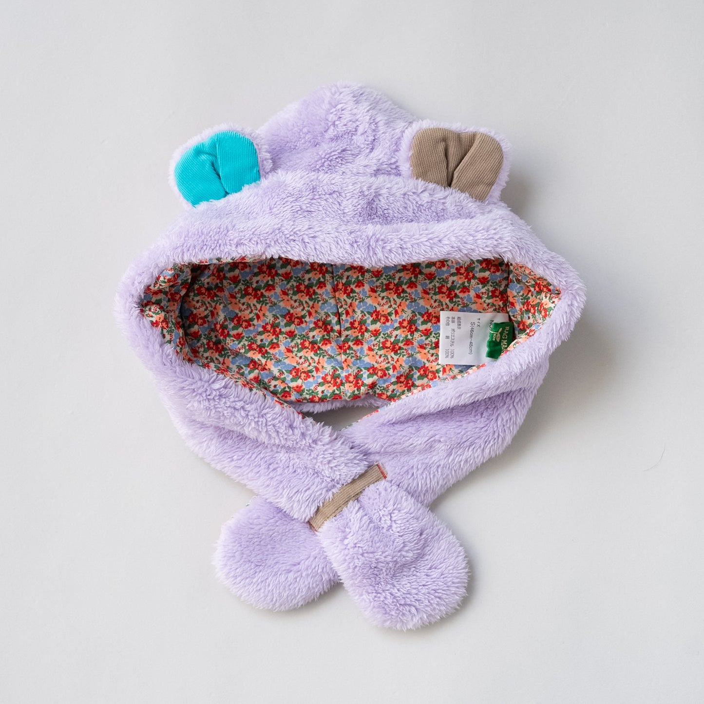 耳付きファー帽子　PURPLE