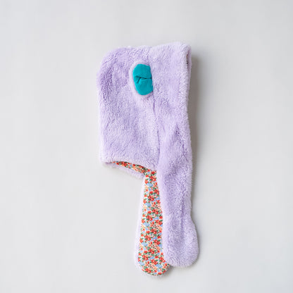 耳付きファー帽子　PURPLE