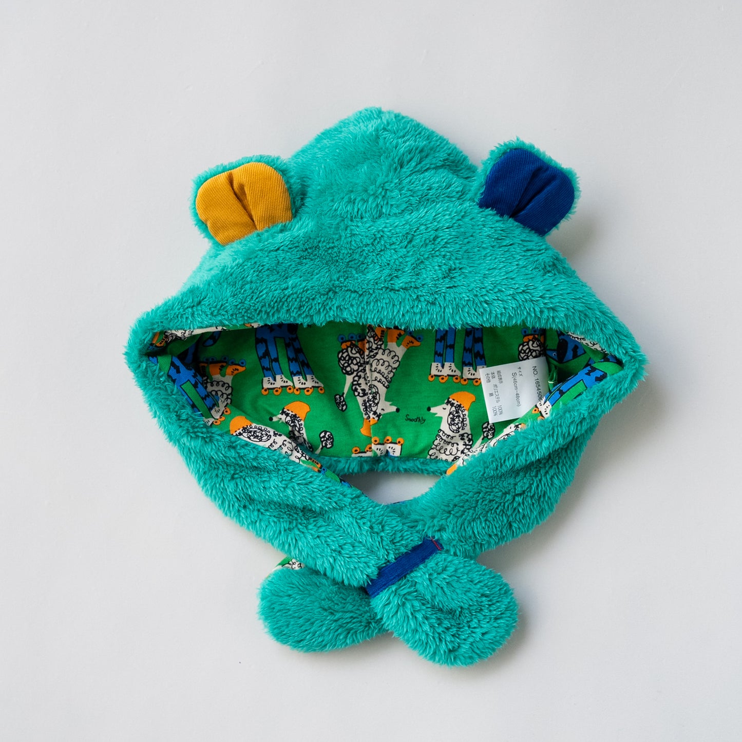 耳付きファー帽子　GREEN