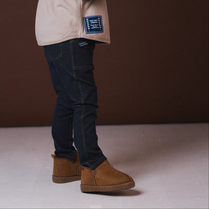 ニットデニムパンツ　NAVY