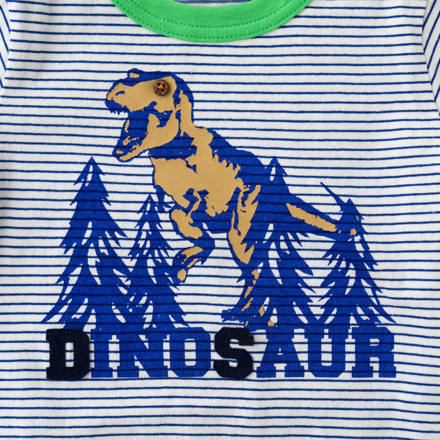 恐竜モチーフ レイヤード風Tシャツ　BORDER