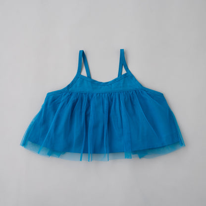 Tシャツ＆チュールキャミセット　BLUE