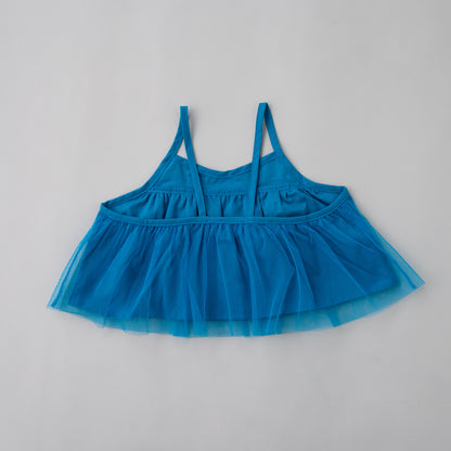 Tシャツ＆チュールキャミセット　BLUE