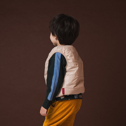 リバーシブルナイロンベスト　BEIGE