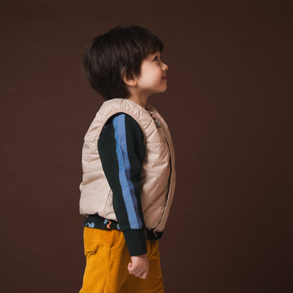 リバーシブルナイロンベスト　BEIGE