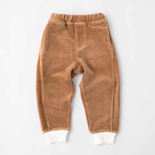 ニットコールリブパンツ　BROWN