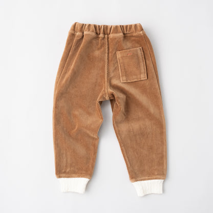 ニットコールリブパンツ　BROWN