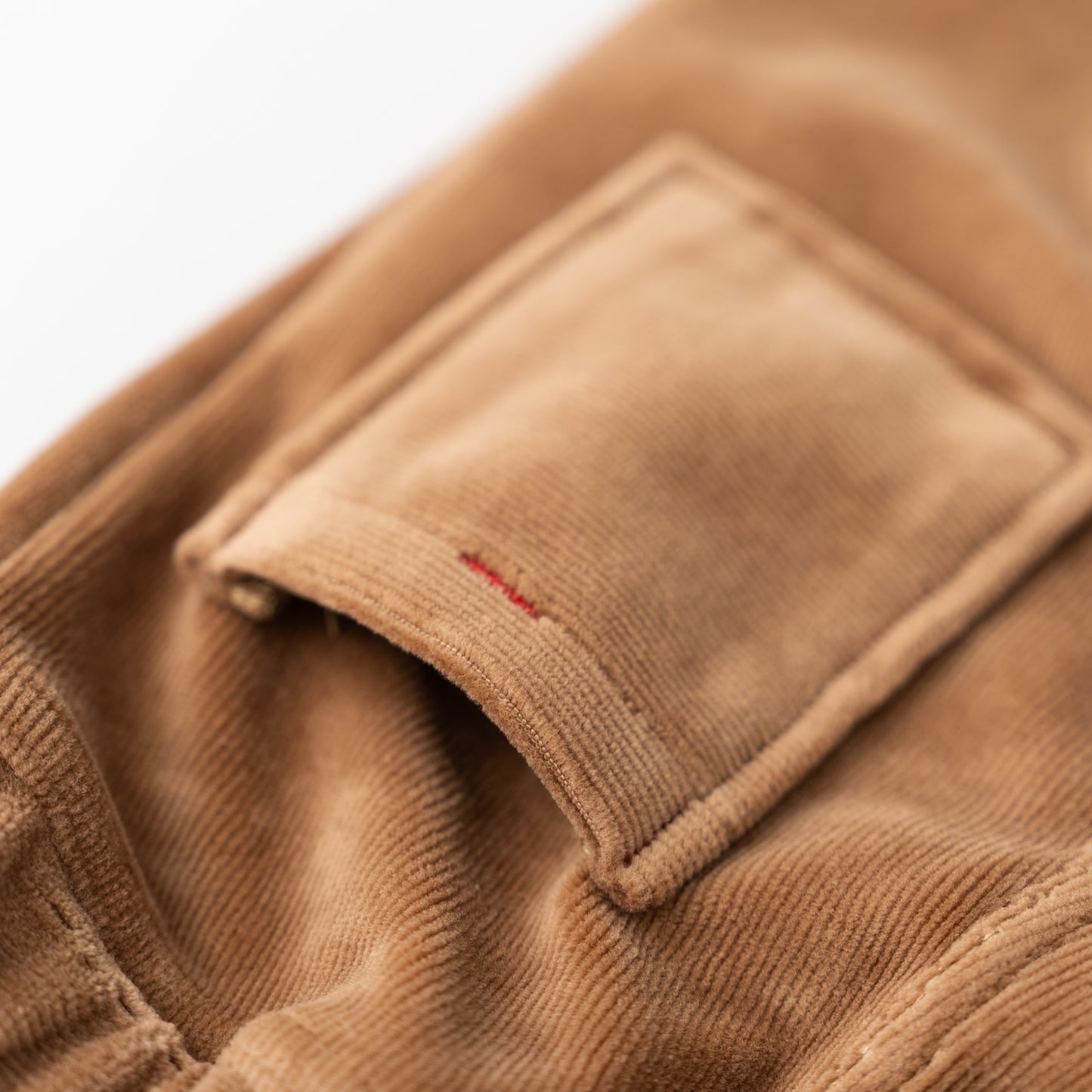 ニットコールリブパンツ　BROWN