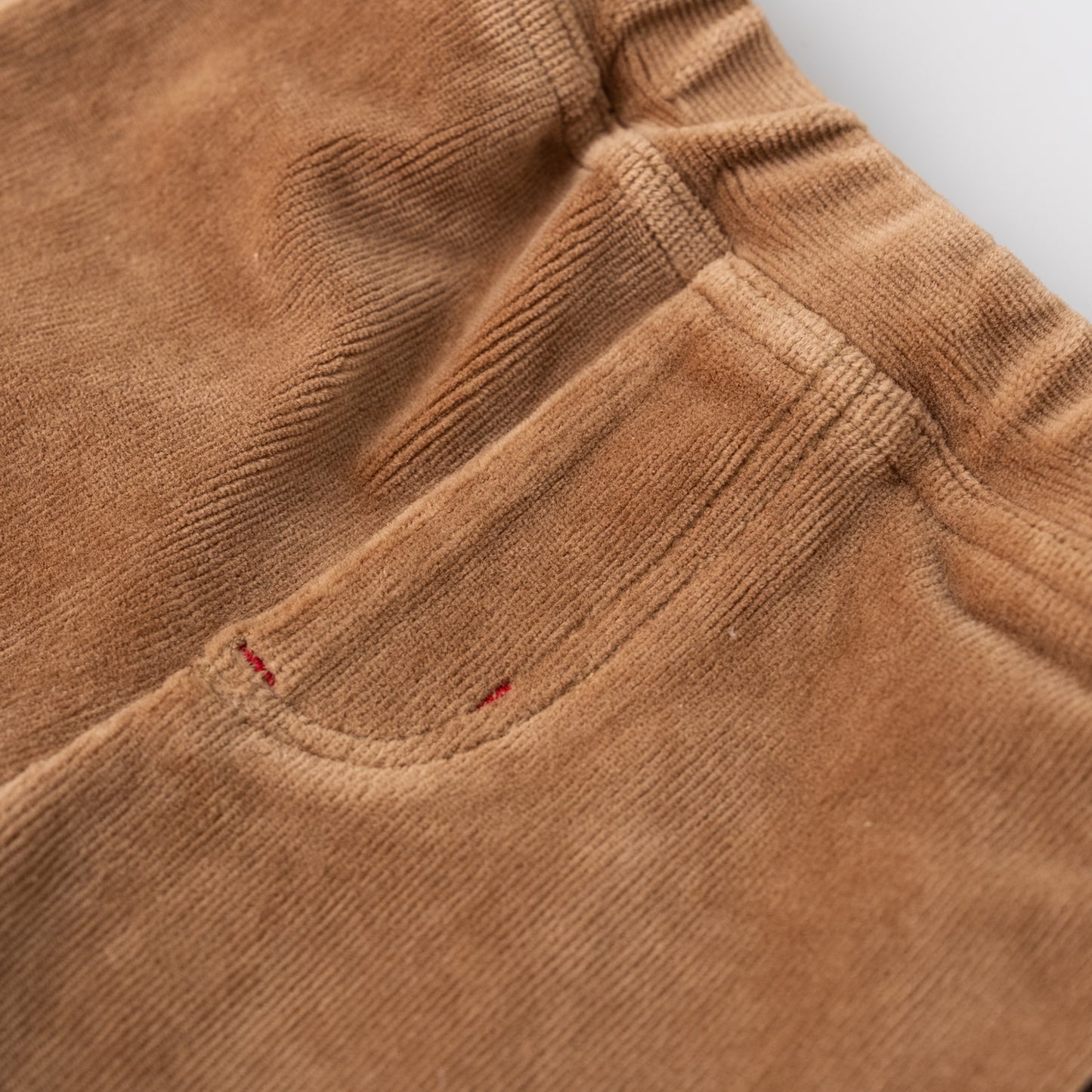 ニットコールリブパンツ　BROWN