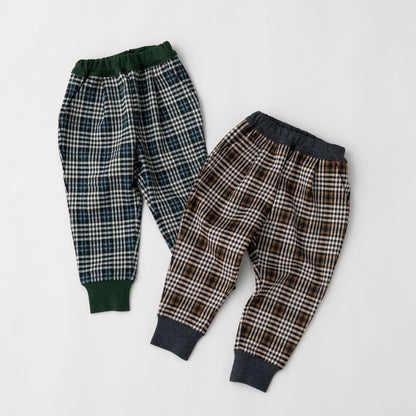ジャガードニットリブパンツ　BROWN