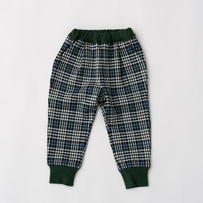 ジャガードニットリブパンツ　GREEN