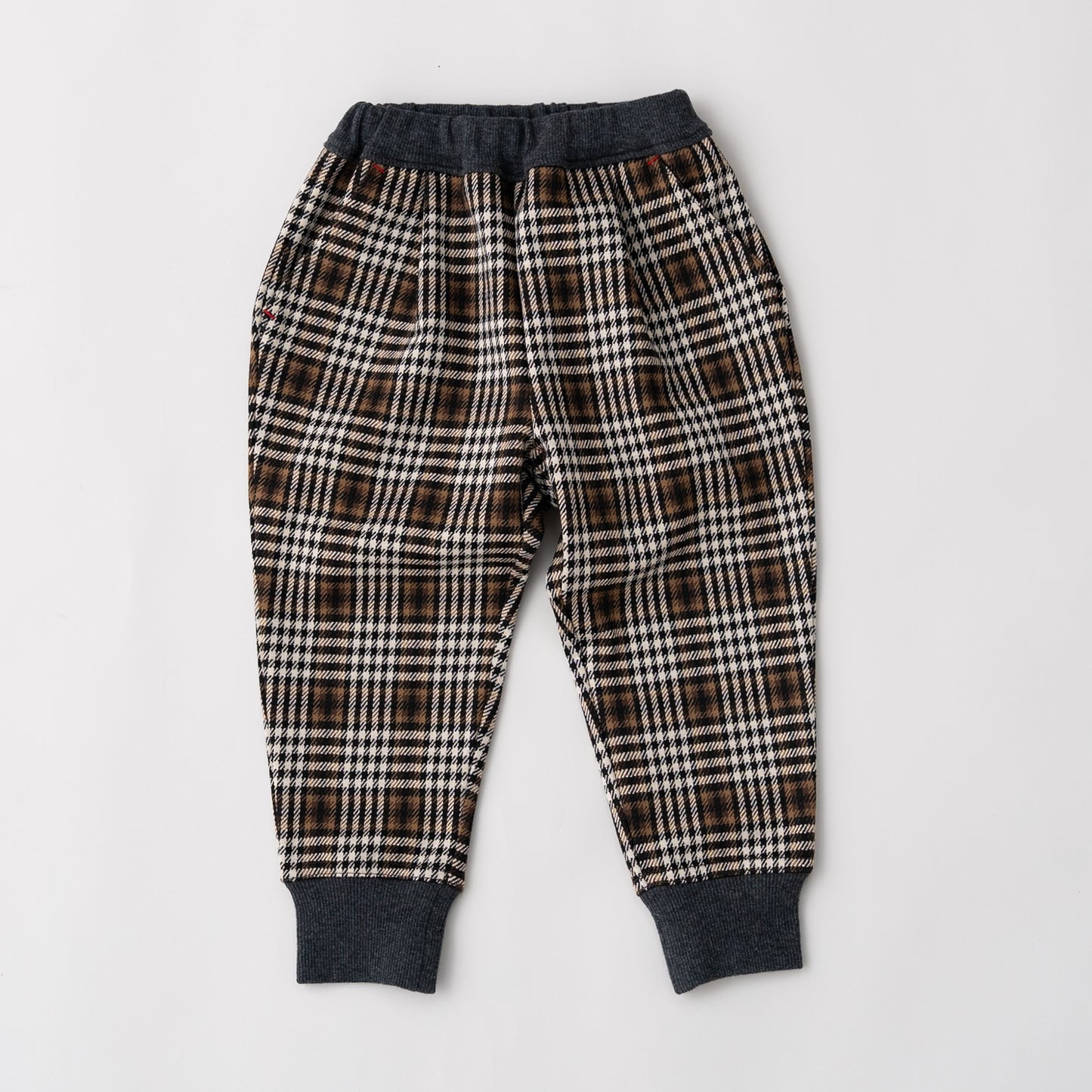 ジャガードニットリブパンツ　BROWN