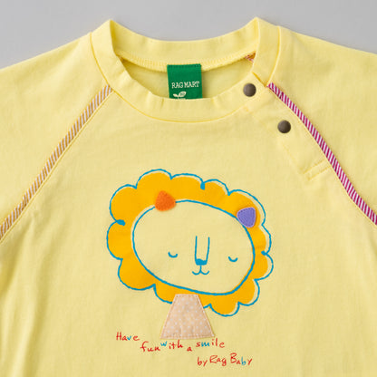 ベビーライオンプリントTシャツ　YELLOW