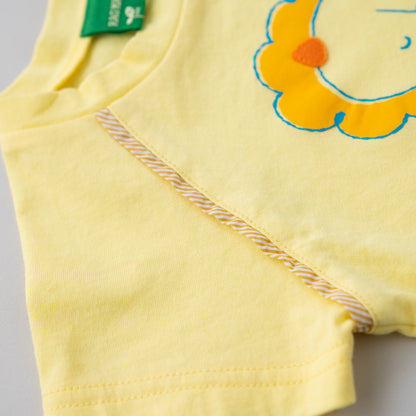 ベビーライオンプリントTシャツ　YELLOW