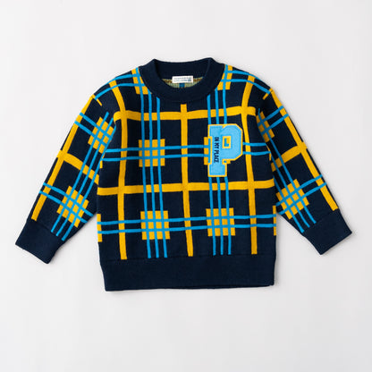 ニットセーター　NAVY