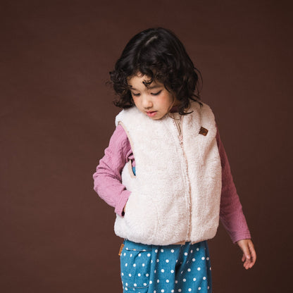 リバーシブルナイロンベスト　BEIGE