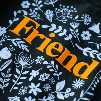 レイヤード風Friendトレーナー　NAVY