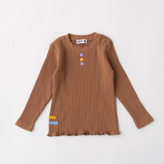テレコTシャツ　BROWN